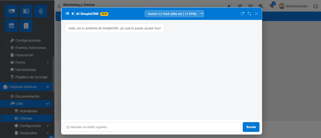 Asistente IA SimpleCRM