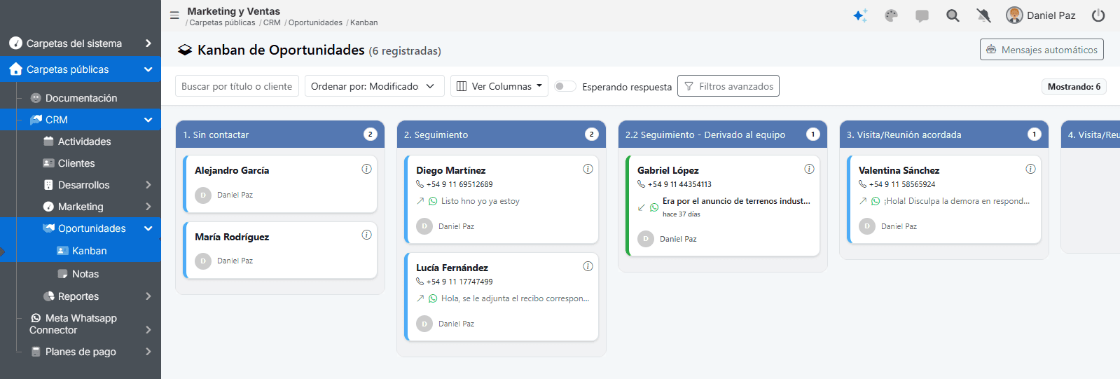 Pipeline Kanban SimpleCRM